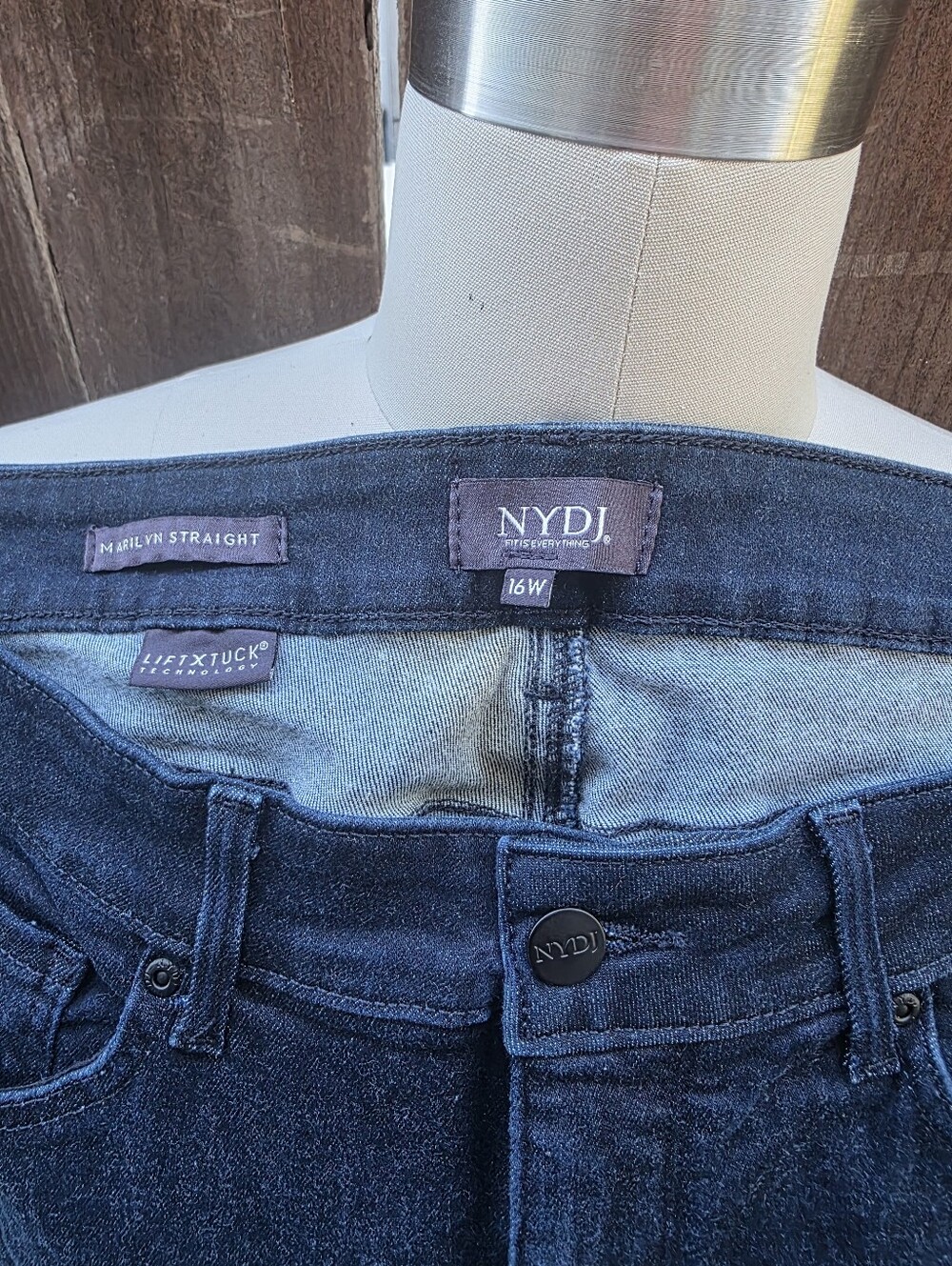 NYDJ Dark Indigo Straight-Leg Jeans